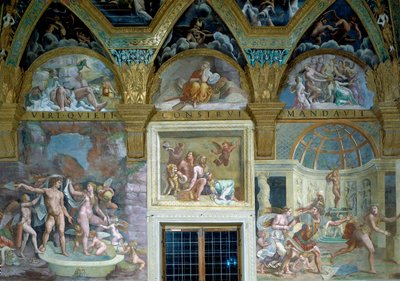 神聖な愛の描写、Sala di Psiche 作： Giulio Romano
