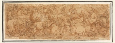 デッサン、戦闘シーン、1524-46年 作： ジュリオ・ロマーノ