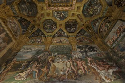 アモールとプシュケの部屋からのフレスコの詳細、1562年-1534年 作： Giulio Romano