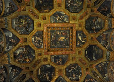 アモールとプシュケの部屋からのフレスコの詳細、1562年-1534年 作： Giulio Romano