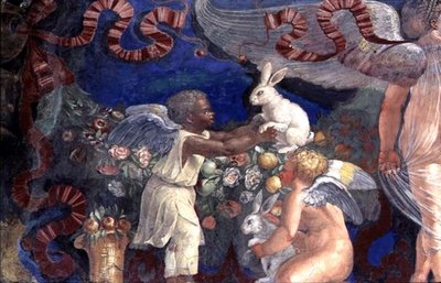 「キューピッドフリーズの部屋」のフリーズ 作： Giulio Romano