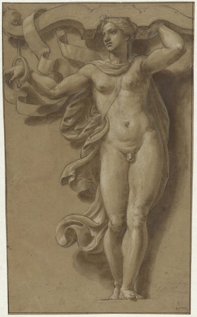 カリアティードとしての雌雄同体 Hermaphroditus als kariatide 作： Giulio Romano