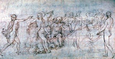 キューピッドとプシュヘの結婚のごちそう、c1520-1546 作： Giulio Romano