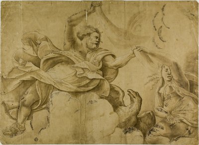 木星がサンダーボルトを投げる研究 作： Giulio Romano