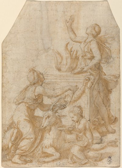 木星へのヤギの犠牲 作： Giulio Romano