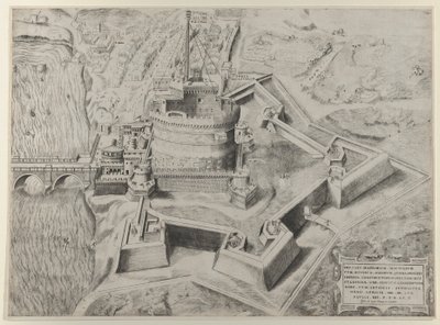 ローマの素晴らしさの鏡: カステッロ サンタンジェロ、1557., 1557. 作： Giulio de Musi