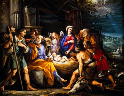 羊飼いの礼拝（銅に油彩） 作： Giuseppe (1568 1640) Cesari