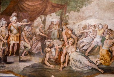 サビニの女性のレイプ（詳細） 作： Giuseppe (1568 1640) Cesari