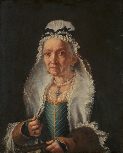 老婦人の肖像 作： Giuseppe (1655-1743) Ghislandi