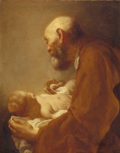 キリストの子を抱く聖シモン 18世紀 作： Giuseppe Angeli