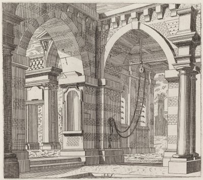 アーチ型の出入り口を備えた建築ファンタジー 作： Giuseppe Antonio Landi