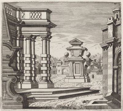 ポータルとモニュメントによる建築ファンタジー 作： Giuseppe Antonio Landi