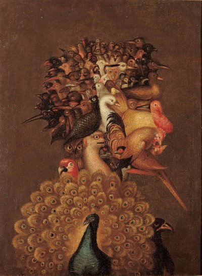 エアー - ジュゼッペ・アルチンボルド（1527-1593）。キャンバスに油彩、1566年頃 寸法：74.4x56 cm 個人蔵 作： Giuseppe Arcimboldo