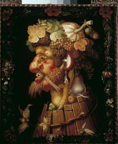 秋。(油彩・キャンバス 作： Giuseppe Arcimboldo