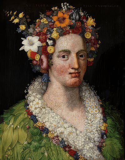 フローラ。 1589 作： Giuseppe Arcimboldo