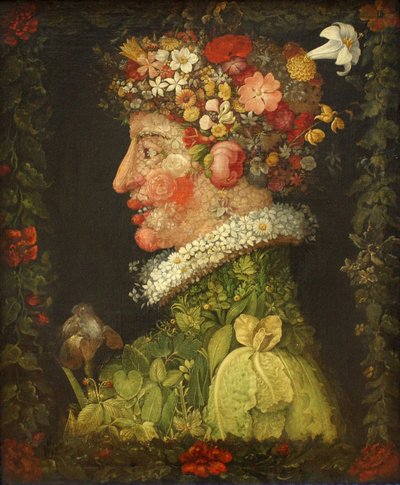 春、1573 作： Giuseppe Arcimboldo