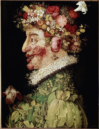 ジュゼッペ・アルチンボルド（1527-1593）の春の絵。1589.マドリッド。リアル・アカデミー・オブ・ベラス・アルテス・デ・サン・フェルナンド、マドリード 作： Giuseppe Arcimboldo