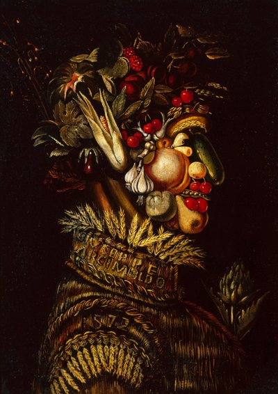夏（キャンバスに油彩） 作： Giuseppe Arcimboldo