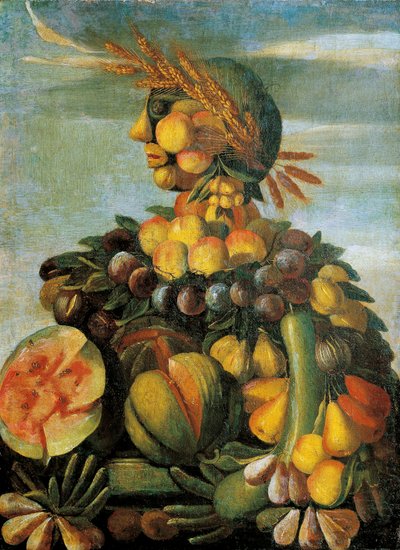 ジュゼッペ・アルチンボルドの工房の夏の絵（アルチンボルディ 作： Giuseppe Arcimboldo