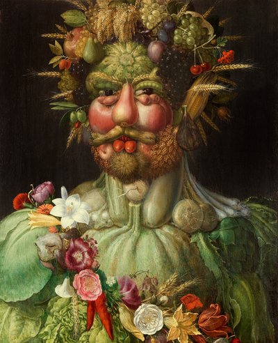 Vertumnus、1591 作： Giuseppe Arcimboldo
