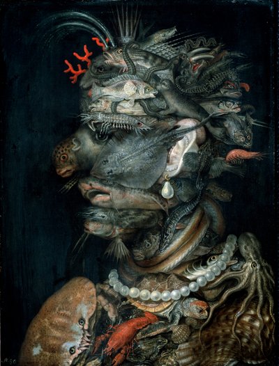 水彩画 ジュゼッペ・アルチンボルディ（アルチンボルド）（1527-1593）の作品 1566年の点描66,5x51 cm ウィーン、Kunsthistorisches Museum 作： Giuseppe Arcimboldo