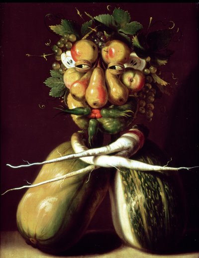 気まぐれな肖像 作： Giuseppe Arcimboldo