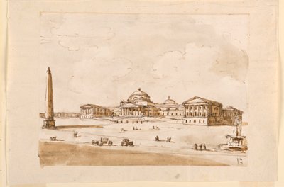 宮殿のある広場の設計 作： Giuseppe Barberi