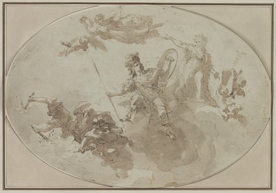 天井画：平和と戦争の寓意 作： Giuseppe Bernardino Bison
