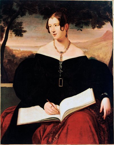 ジュゼッペベズーリによるルチェッライ伯爵夫人の肖像画 作： Giuseppe Bezzuoli