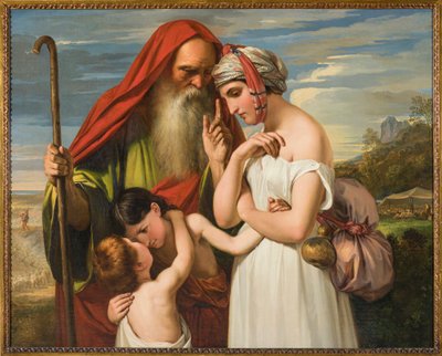 ハガルの追放」（1844年）。 作： Giuseppe Bezzuoli
