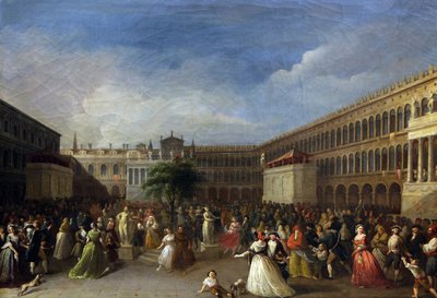 1797年6月4日、1797年にサンマルコ広場に建てられた自由の木。 作： Giuseppe Borsato