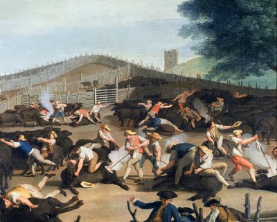 ローマ近郊の家畜のブランド化、詳細（絵画 作： Giuseppe Bottani
