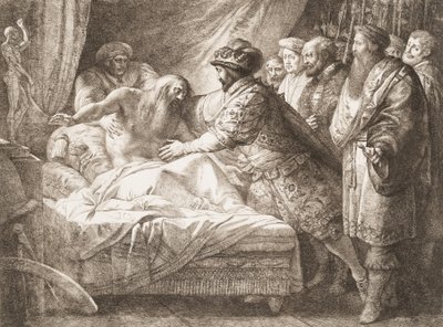 絵画の寓意 レオナルド・ダ・ヴィンチの死 1780～99年。 作： Giuseppe Cades