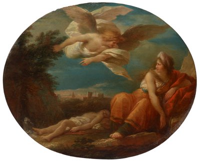 ベエルシェバの砂漠でのハガルと天使 作： Giuseppe Cades