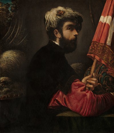 聖ジョージとしての男の肖像、c。 1620年代。 作： Giuseppe Caletti