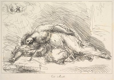 剣で殺された女性、1740-1802。 作： Giuseppe Canale