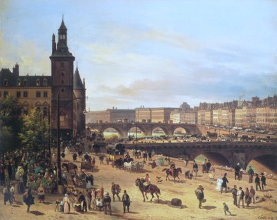 フランス語：Le marché aux fleurs、la Tour de l