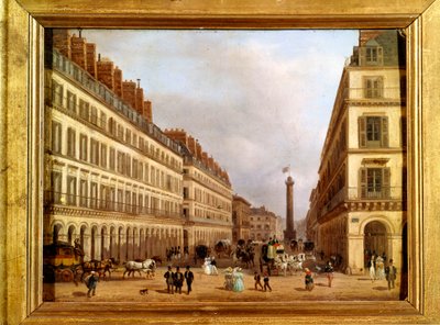 1829年、パリのカスティリオーネ通り（絵画） 作： Giuseppe Canella