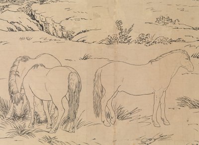 百頭の馬、1723 年から 1725 年までデータ化可能。 作： Giuseppe Castiglione