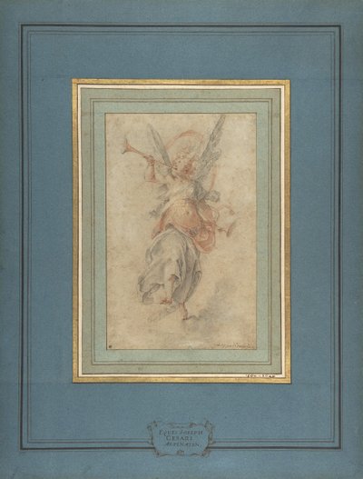 寓意的な名声の図、カリフォルニア州。 1590年。 作： Giuseppe Cesari