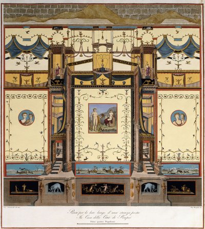 ポンペイの家の部屋の長い壁の長さ 作： Giuseppe Chiantarelli
