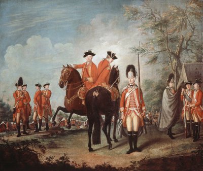 連隊の2頭の馬、第25歩兵連隊、メノルカ島、1769年頃（油彩・キャンバス 作： Giuseppe Chiesa