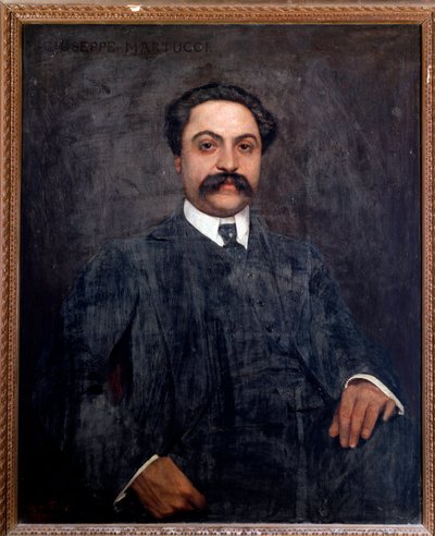 Giuseppe Martucci (1856-1909) イタリアの作曲家、指揮者、ピアニスト、教師の肖像 Giuseppe de Sanctis (1858-1924) による絵画 1904年 Bologna, civico museo musicale 作： Giuseppe De Sanctis