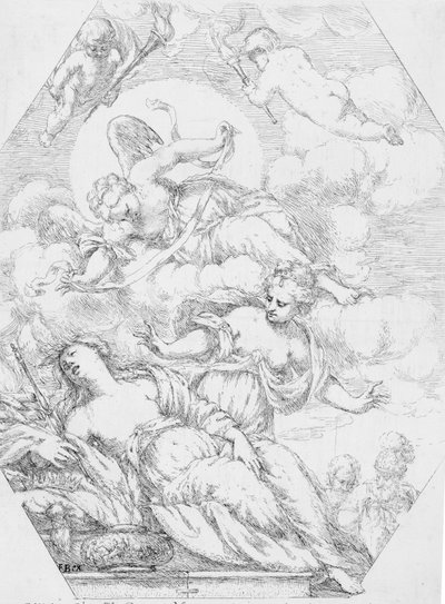 火葬場のディド、1650～1700年。 作： Giuseppe Diamantini
