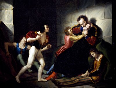 手を噛むウゴリーノ伯爵 作： Giuseppe Diotti