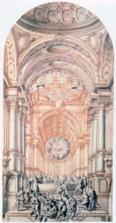 「ゴスペル シティのプロジェクト デザイン」、c1716-1756 作： Giuseppe Galli Bibiena