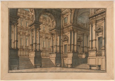 舞台美術：宮殿内部 作： Giuseppe Galli Bibiena