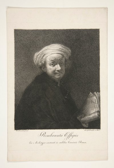 レンブラント2世の肖像 作： Giuseppe Longhi