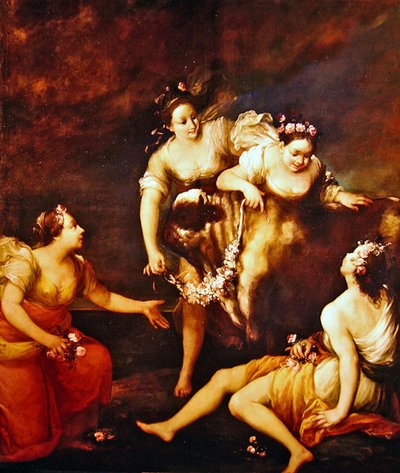 エウロパと牡牛」（油彩・キャンバス） 作： Giuseppe Maria Crespi