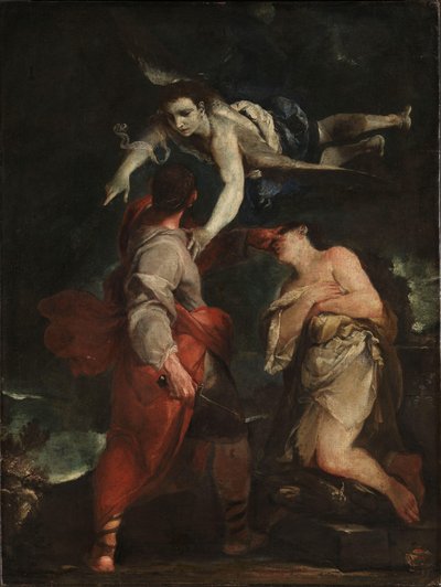 アブラハムの犠牲、1690年頃（キャンバスに油彩） 作： Giuseppe Maria (1665 1747) Crespi